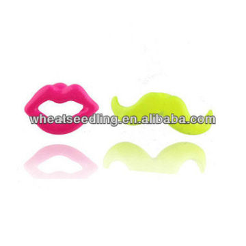 Funky moustache ancre boucles d&#39;oreille bijoux LS123